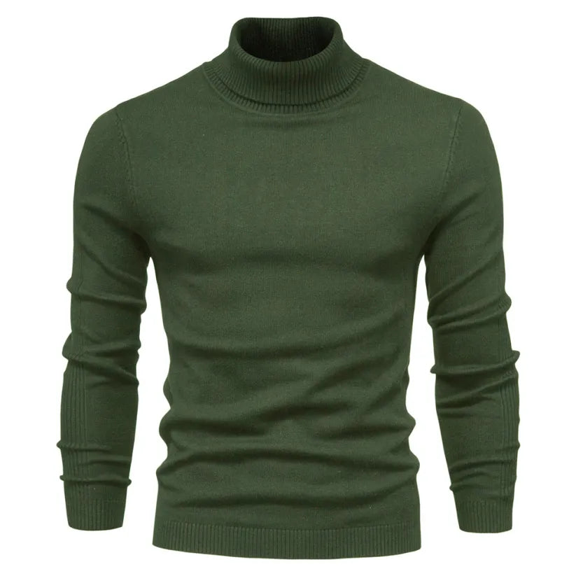 Herren Casual Unifarben Rollkragenpullover Dezente Farbtöne