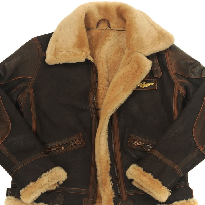 Logan™ | Herren Aviator-Jacke | Mit Shearling-Futter