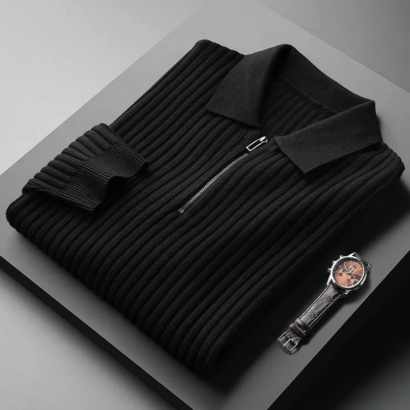 Erlesene Eleganz: Hochwertiger Klassischer Polo-Pullover