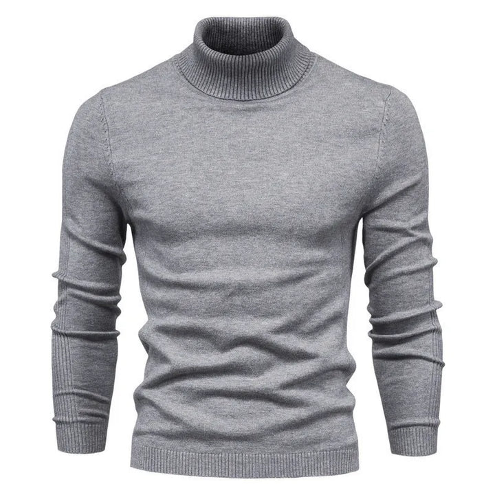 Herren Casual Unifarben Rollkragenpullover Dezente Farbtöne