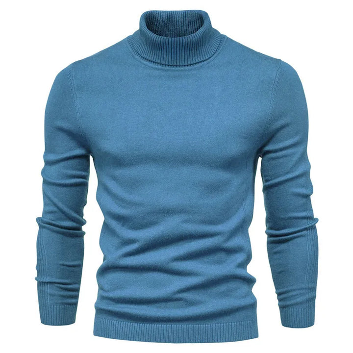 Herren Casual Unifarben Rollkragenpullover Dezente Farbtöne