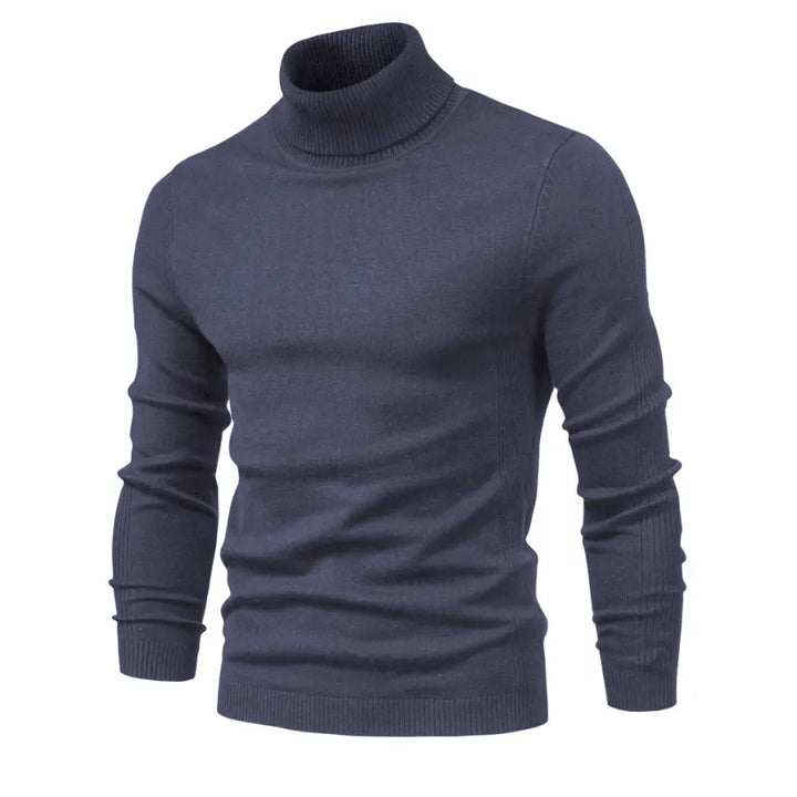 Herren Casual Unifarben Rollkragenpullover Dezente Farbtöne