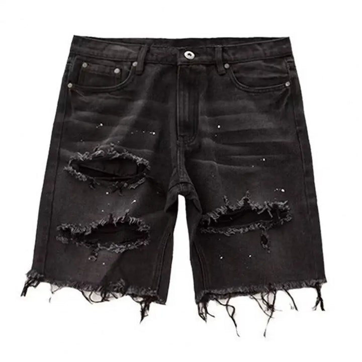 Alberto – Herren Ripped Denim-Shorts