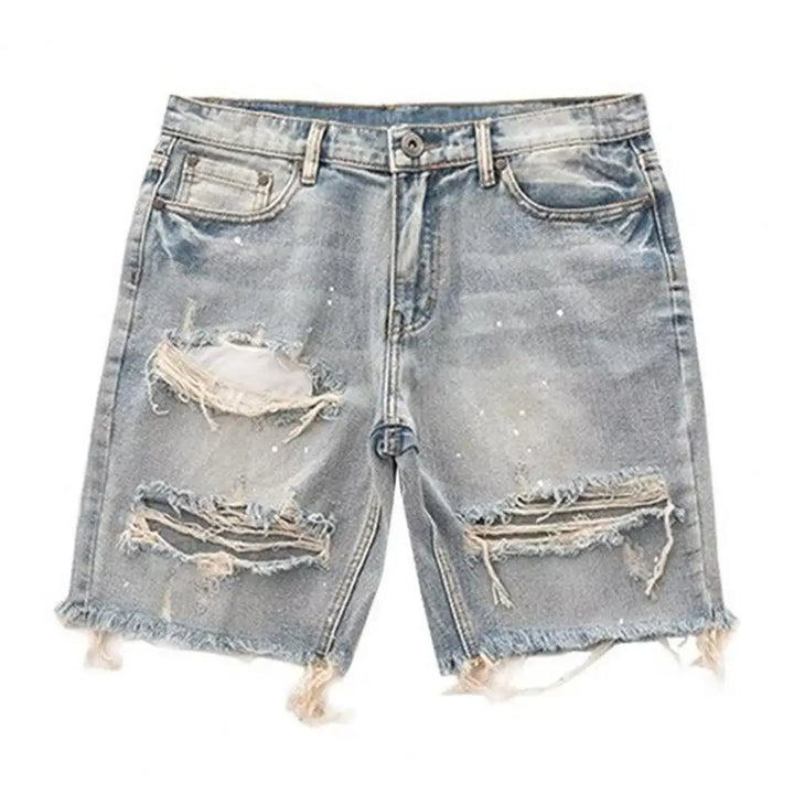 Alberto – Herren Ripped Denim-Shorts