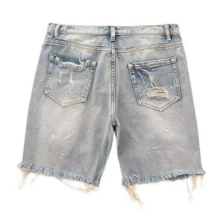 Alberto – Herren Ripped Denim-Shorts