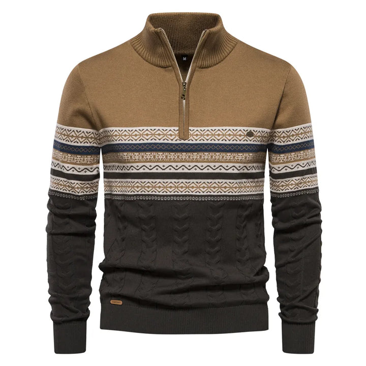 Elio™ | Herren Rollkragenpullover mit Retro-Muster