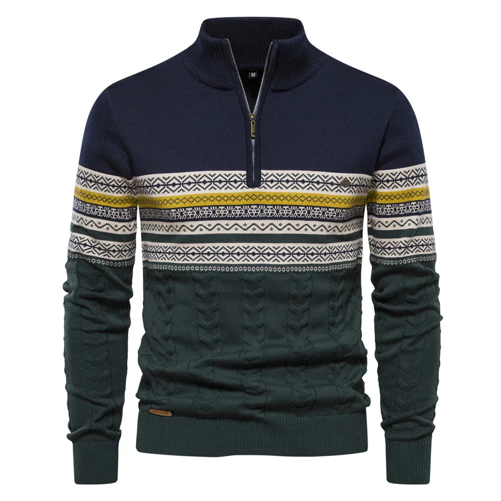 Elio™ | Herren Rollkragenpullover mit Retro-Muster