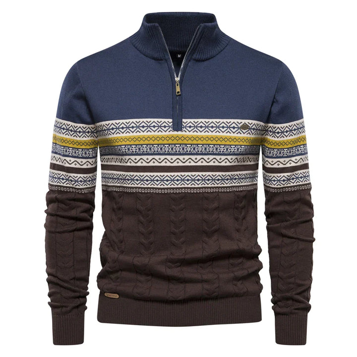 Elio™ | Herren Rollkragenpullover mit Retro-Muster