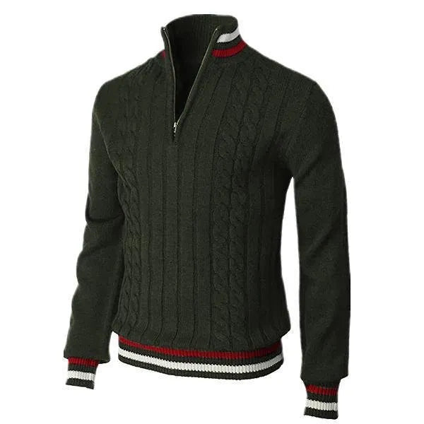 Herren Casual Slim Fit Pullover mit Reißverschluss